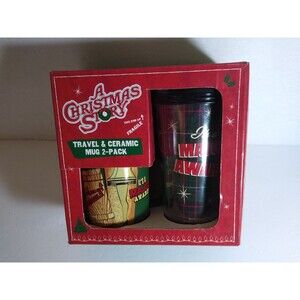 A Christmas Story Mug 2-Pack Christmas Holiday Leg Lamp Travel Ceramic Set